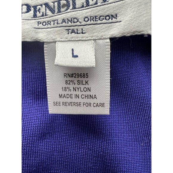 Pendleton Womens Tall Blue Mock Turtleneck Sweater L - Picture 7 of 8